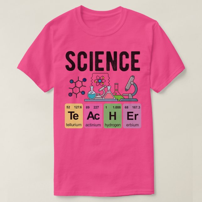 Periodic Table of Elements Physics Chemistry Scien T-Shirt (Design Front)