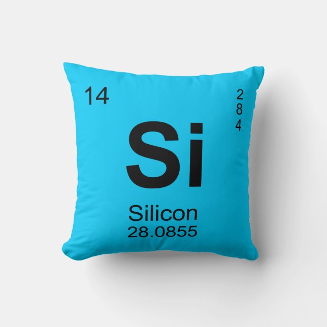 Periodic Table of Elements (Silicon) Cushion (Front)