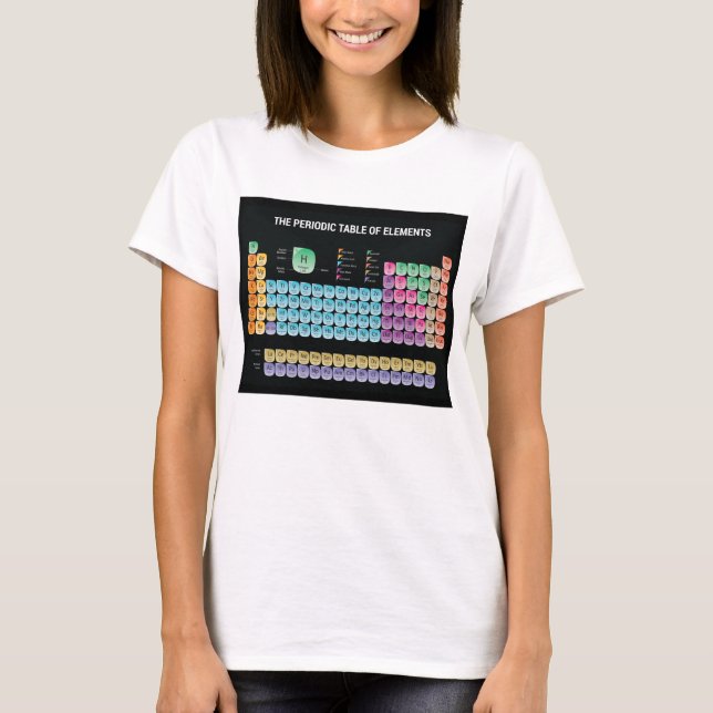 Periodic table of elements throw pillow T-Shirt (Front)