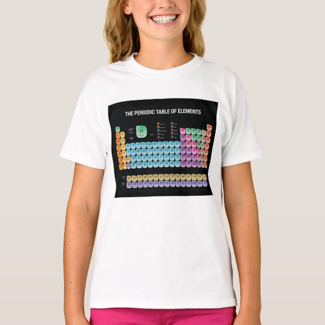 Periodic table of elements throw pillow T-Shirt (Front)