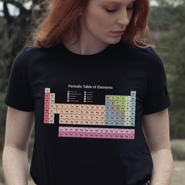 Periodic Table of Elements Women (dark) T-Shirt (Periodic Table of Elements Women Black T-Shirt)