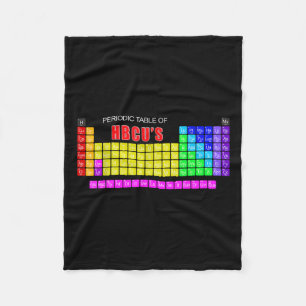 Periodic Table Of Hbcus Blerd Fleece Blanket