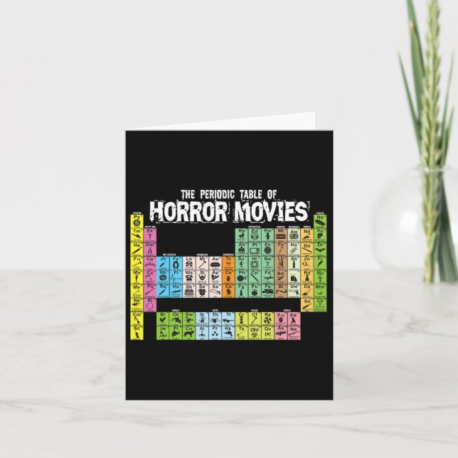 Periodic Table Of Horror Movies Chemistry Science  Card (Front)