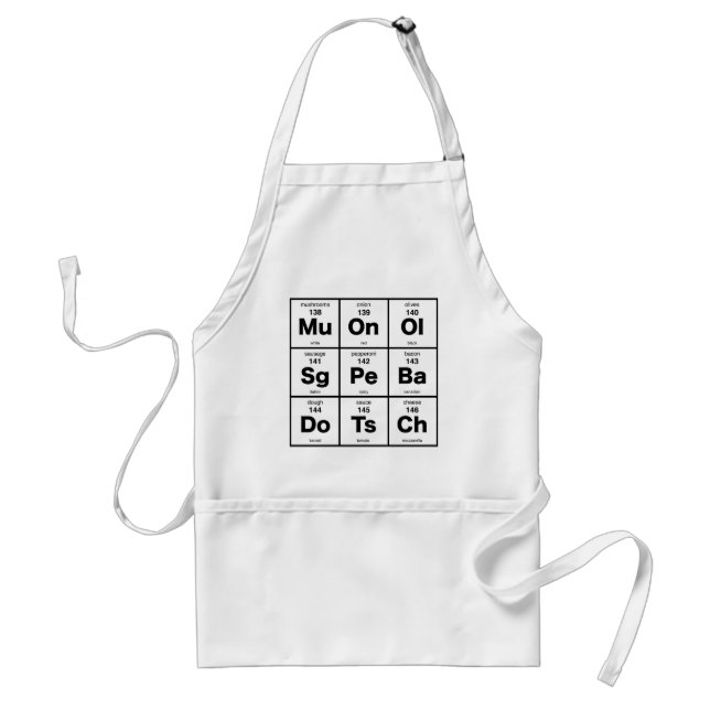 Periodic Table of Pizza Ingredients Standard Apron (Front)