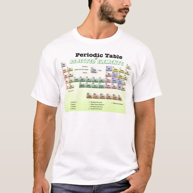 Periodic Table of rejected Elements T-Shirt (Front)