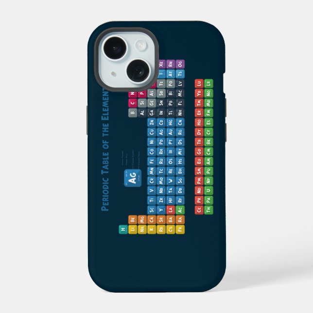 Periodic Table of the Elements 2 iPhone 15 Case (Back)