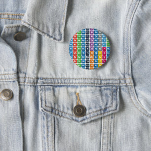 Periodic Table of the Elements 3 6 Cm Round Badge