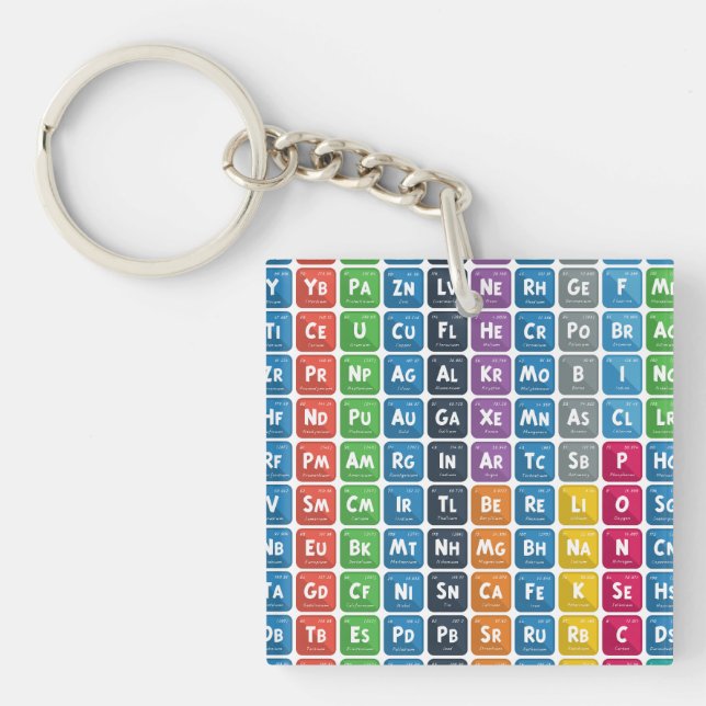Periodic Table of the Elements 3 Key Ring (Front)