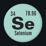 Periodic Table of the Elements Template Magnet<br><div class="desc">Customize this nerdy chemistry periodic table of the elements magnet template. Enter in your favorite element or create your own! Change the chemical element name, symbol, atomic number and atomic mass. Click customize to change the background color or make further edits. Makes the perfect gift idea for the chemist, scientist...</div>