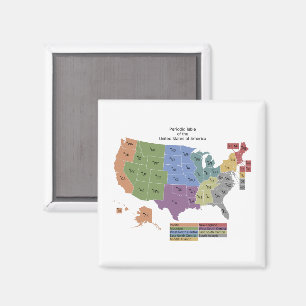 Periodic Table of the United States of America - Magnet