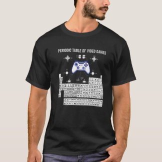 Periodic Table Of Video Games Cool Gamers Elements T-Shirt