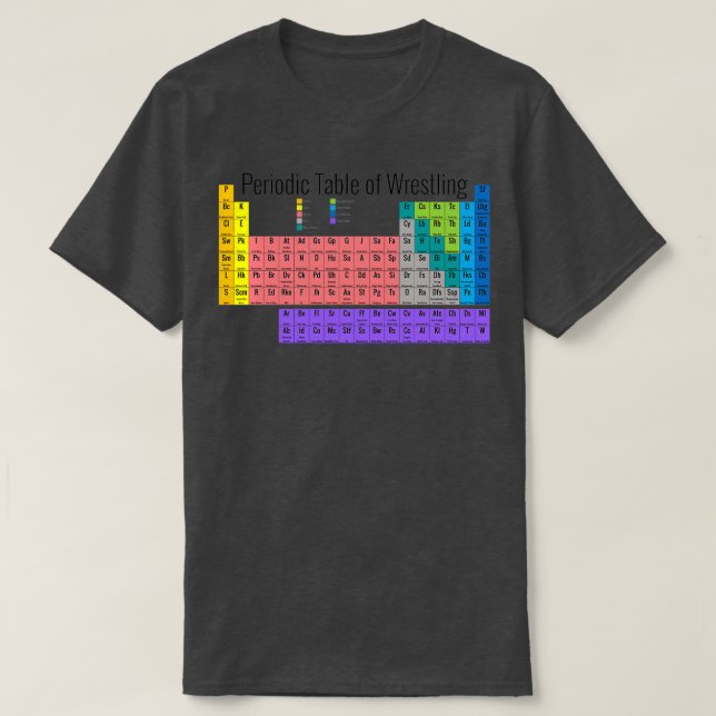 Periodic Table of Wrestling  T-Shirt (Design Front)