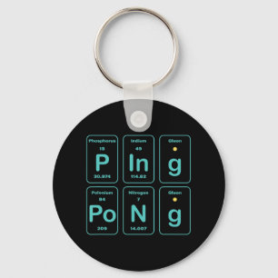 Periodic Table Ping Pong Fun Key Ring