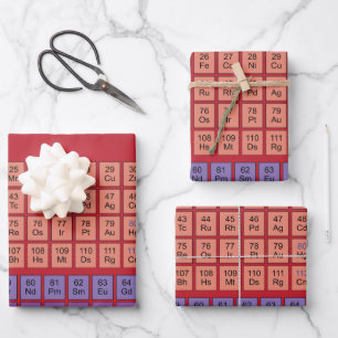 Periodic Table Science Geek Wrapping Paper Sheet