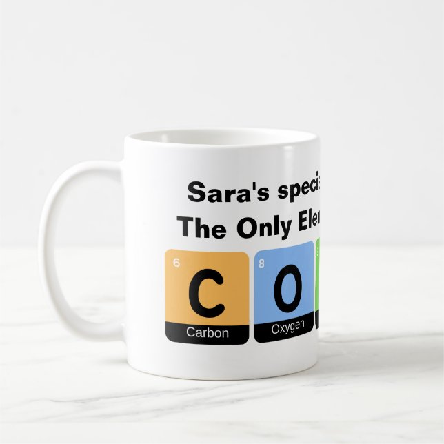 Periodic Table Scientists Coffee lover  Mug (Left)