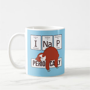 PERIODIC TABLE SLOTH I NAP PERIODICALLY  COFFEE MUG