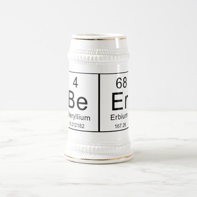 Periodic Table Spells Beer! Beer Stein (Center)
