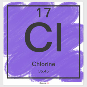 Periodic Table Sticker - Chlorine