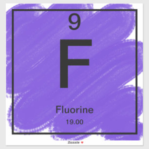 Periodic Table Sticker - Fluorine