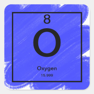 Periodic Table Sticker - Oxygen