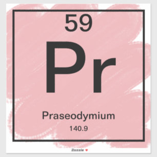 Periodic Table Sticker - Praseodymium