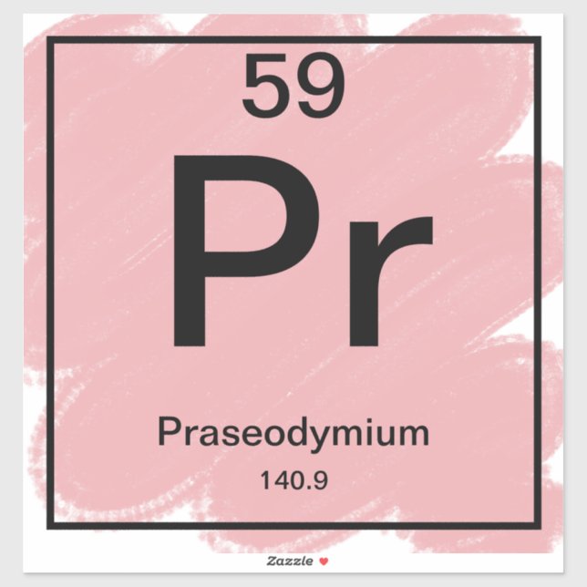 Periodic Table Sticker - Praseodymium (Sheet)