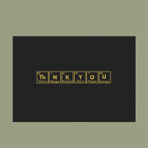 Periodic table Thank you card