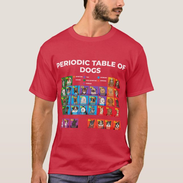 Periodicable of Dogs gift T-Shirt (Front)