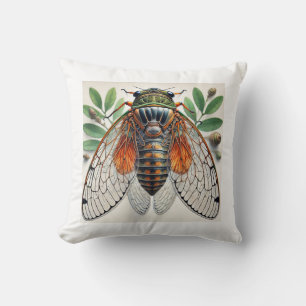 Periodical cicada 100924IREF226 - Watercolor Cushion