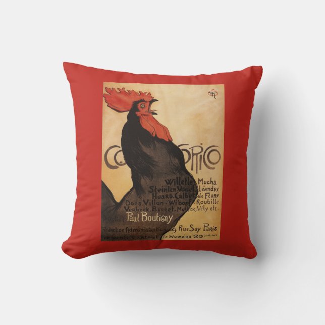 Periodical Cocorico Rooster Promotional Poster Cushion (Front)