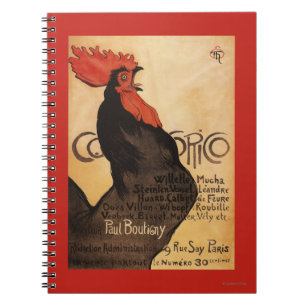 Periodical Cocorico Rooster Promotional Poster Spiral Notebook