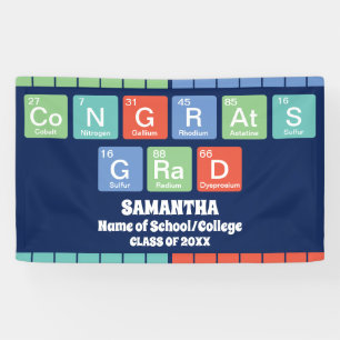 Periodical Table Elements 2024 Graduation congrats Banner