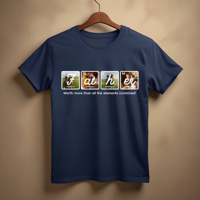 Periodical Table Elements Happy Father's Day Tri-Blend Shirt (Periodical Table Elements Happy Father's Day T-Shirt)