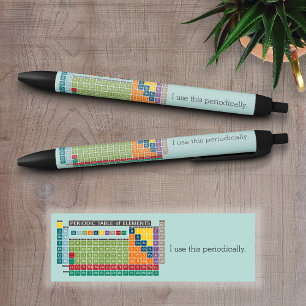 Periodically Periodic Table of Elements Black Ink Pen