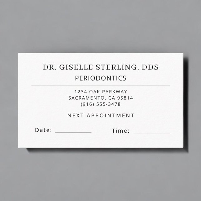 Periodontics Dentistry Dentist Appointment Card (Creator Uploaded)