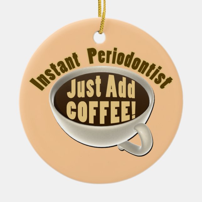 Periodontist Ceramic Tree Decoration (Front)