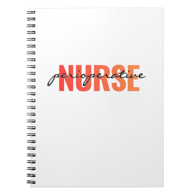 Perioperative Nurse Modern Typography Notebook (Front)