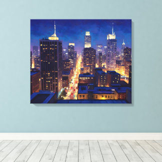Peripheral Metropolis View Canvas Print