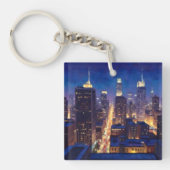 Peripheral Metropolis View Key Ring (Front)