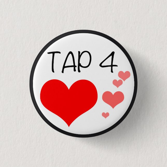 PERISCOPE Tap for Hearts Pin (Front)