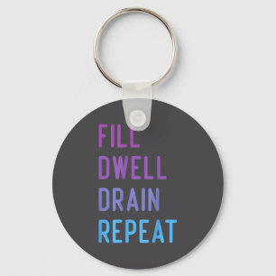 Peritoneal Dialysis Fill Dwell Drain Repeat Funny  Key Ring