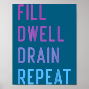 Peritoneal Dialysis Fill Dwell Drain Repeat Funny  Poster