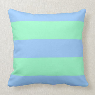 Periwinkle and Mint Green Stripes Cushion
