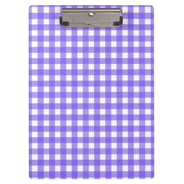 Periwinkle and white gingham clipboard (Front)