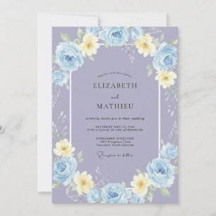 Periwinkle Atmospheric Spring Wedding Invitation
