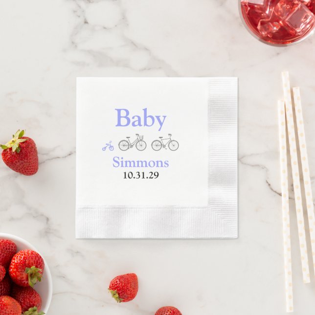 Periwinkle Baby Bicycle Napkin (Insitu)