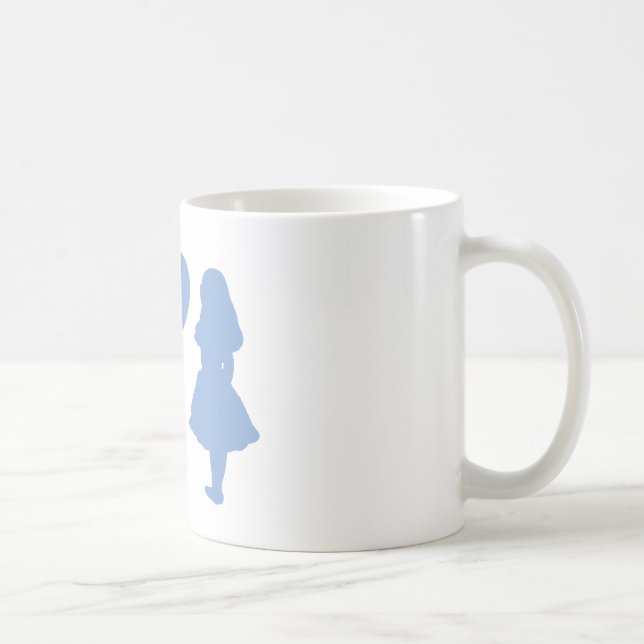 Periwinkle Blue Alice to Alice Coffee Mug (Right)