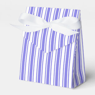 Periwinkle blue and white candy stripes favour box