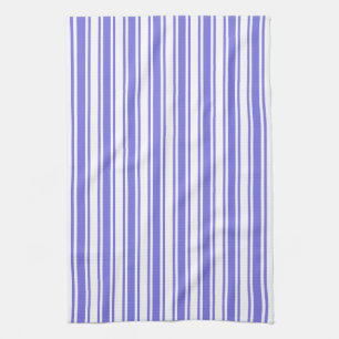 Periwinkle blue and white candy stripes tea towel