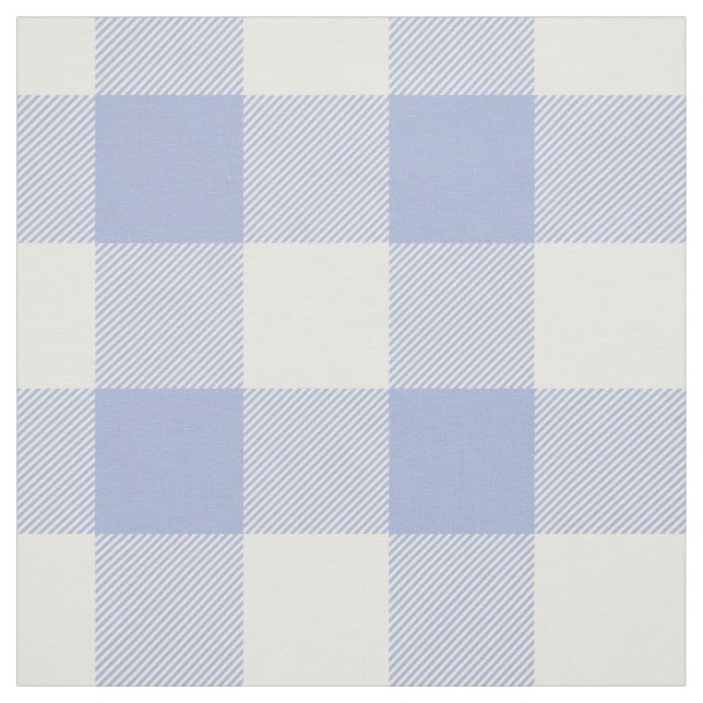 Periwinkle Blue Buffalo Check Pattern Fabric (Swatch)